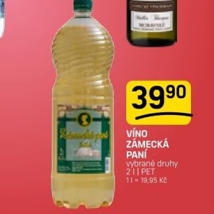 Víno stolní Zámecká paní