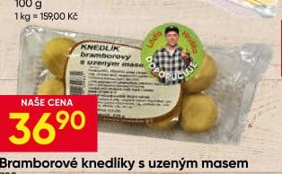 Bramborové knedlíky s uzeným masem