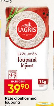 Rýže dlouhozrnná loupaná