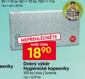 Papírové kapesníčky 2vrstvé Dobrý Výběr - box