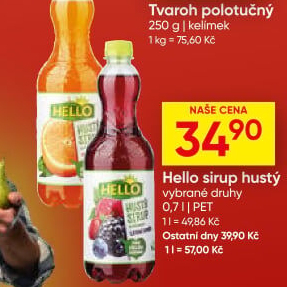 Sirup hustý Hello