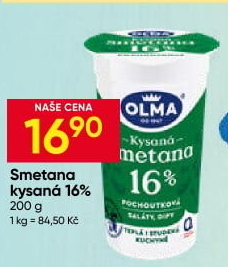 Smetana zakysaná Olma 16%
