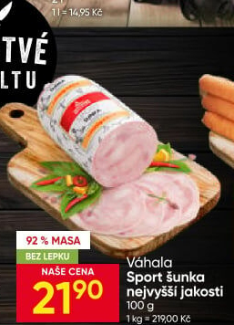 Šunka Sport nejvyšší jakosti Váhala