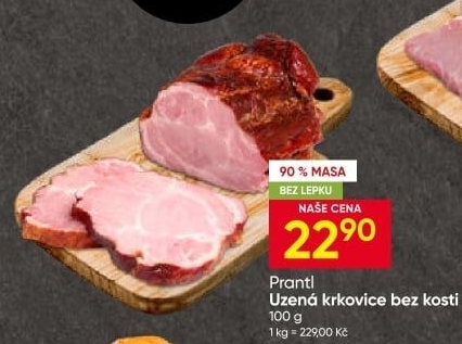 Uzená krkovice bez kosti Prantl