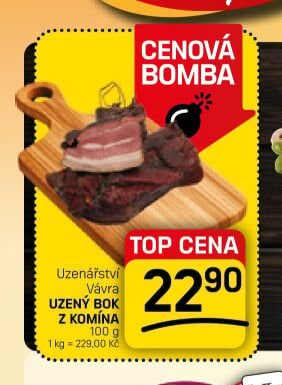 Uzený bok z komína