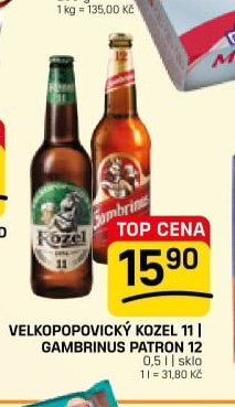 Velkopopovický Kozel 11 / Gambrinus Patron 12