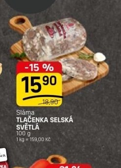 Sláma TLAČENKA SELSKÁ SVĚTLÁ