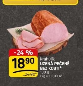 Krahulík UZENÁ PEČENĚ BEZ KOSTI