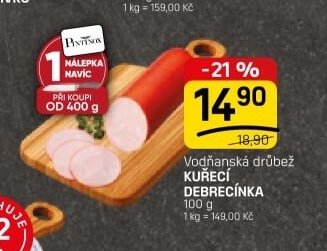 Vodňanská drůbež KUŘECÍ DEBRECÍNKA