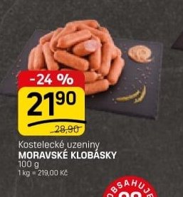 Kostelecké uzeniny MORAVSKÉ KLOBÁSKY