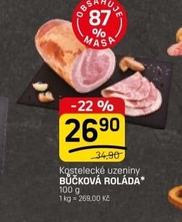 Kostelecké uzeniny BŮČKOVÁ ROLÁDA