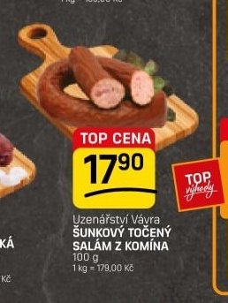 Uzenářství Vávra ŠUNKOVÝ TOČENÝ SALÁM Z KOMÍNA