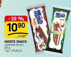 Dezert mléčný Monte Snack Zott