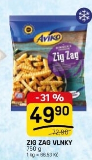 Hranolky vlnky mražené Zig Zag Aviko