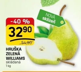 Hrušky zelené Williams