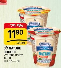 Jogurt Nature ochucený jihočeský Madeta
