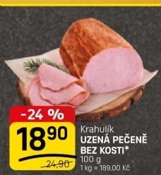 Pečeně uzená bez kosti Krahulík