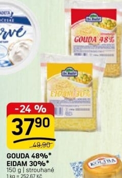Sýr Gouda 48% strouhaná Dr.Halíř