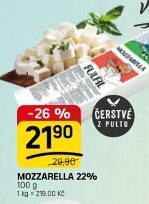 Sýr Mozzarella cihla Fulfil