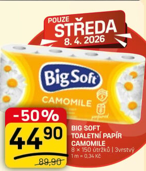 Toaletní papír 3vrstvý Big Soft