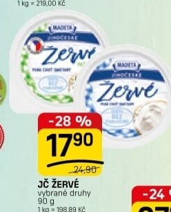 Žervé Jihočeské Madeta