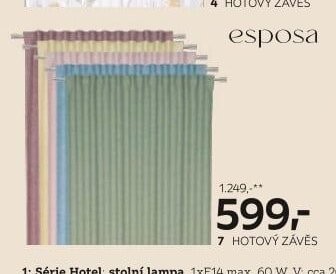Hotový závěs