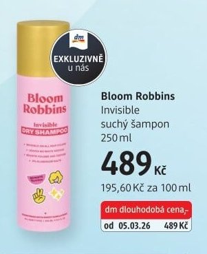 Bloom Robbins Invisible suchý šampon