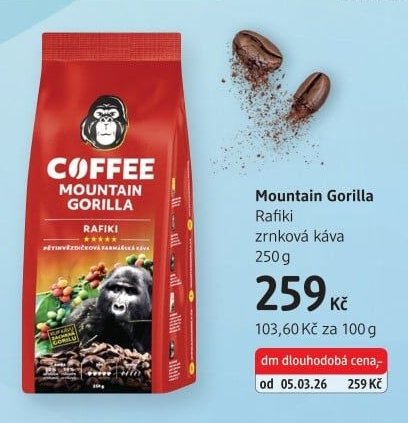 Mountain Gorilla Rafiki zrnková káva