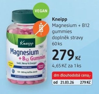 Kneipp Magnesium + B12 gummies