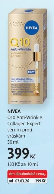 NIVEA Q10 Anti-Wrinkle Collagen Expert sérum proti vráskám 30 ml