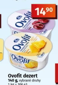 Dezert tvarohový Ovofit Milko