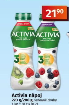 Jogurtový nápoj Activia Danone