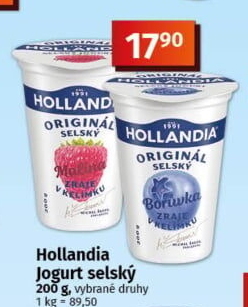 Ochucený jogurt selský Hollandia
