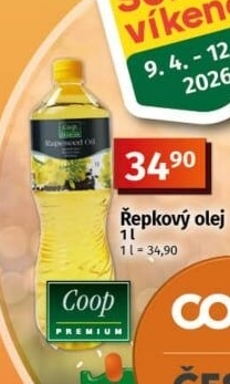 Řepkový olej Coop Premium