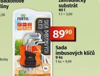 Sada imbusových klíčů Fortel