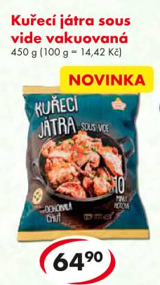 Kuřecí játra Sous vide Vodňanské kuře