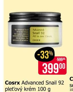 Cosrx Advanced Snail 92 pleťový krém 100 g