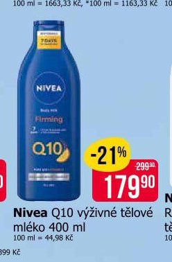 Nivea Q10 výživné tělové mléko 400 ml