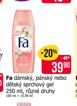 Fa dámský, pánský nebo dětský sprchový gel 250 ml