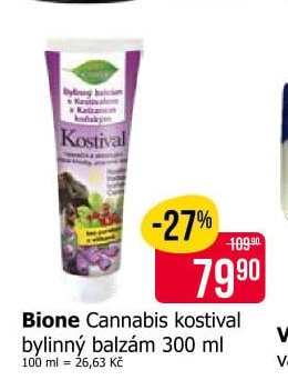 Bione Cannabis kostival bylinný balzám 300 ml