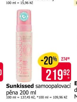 Sunkissed samoopalovací pěna 200 ml