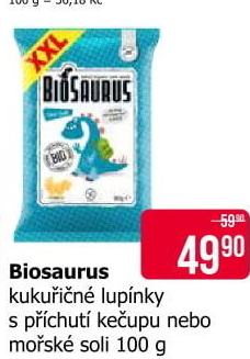 Křupky kukuřičné bez lepku Biosaurus