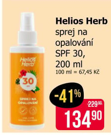 Sprej na opalování OF 30 Helios Herb