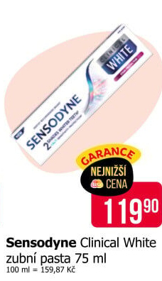 Zubní pastaWhite Clinical Sensodyne