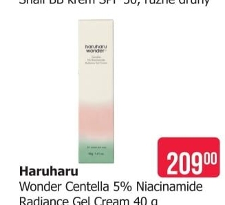 Gel Wonder Centella Radiance Gel Cream Haruharu