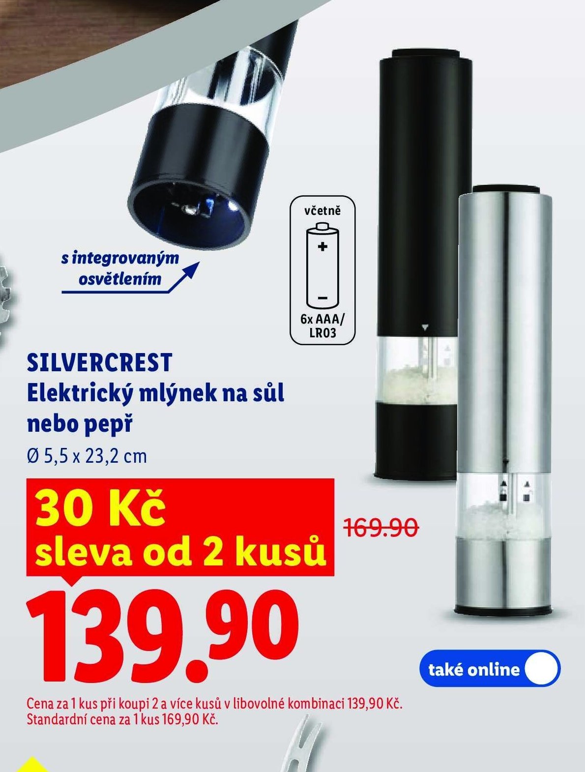 SILVERCREST Elektrický mlýnek na sůl nebo pepř