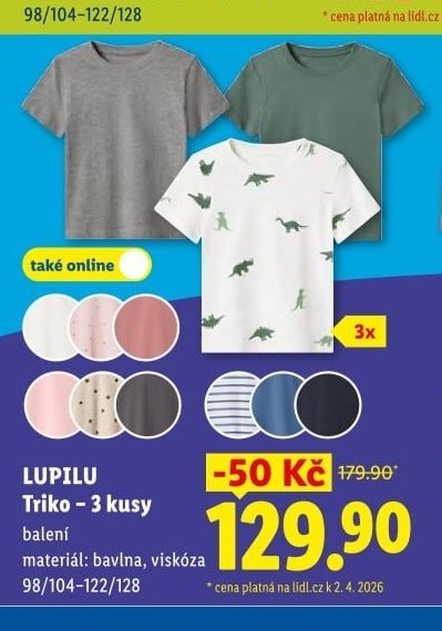 LUPILU Triko – 3 kusy