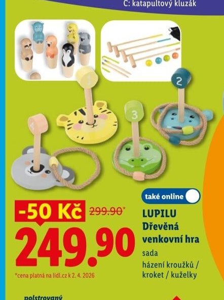 LUPILU Dřevěná venkovní hra sada