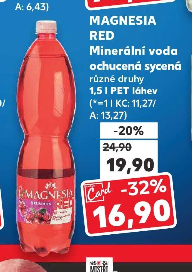 Magnesia Red Minerální voda