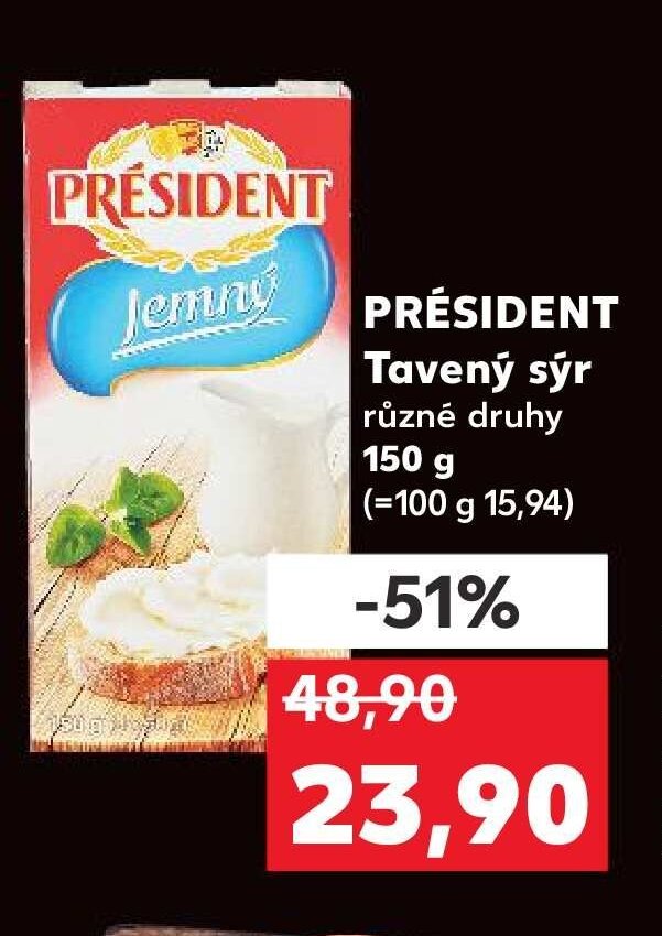 Président Tavený sýr